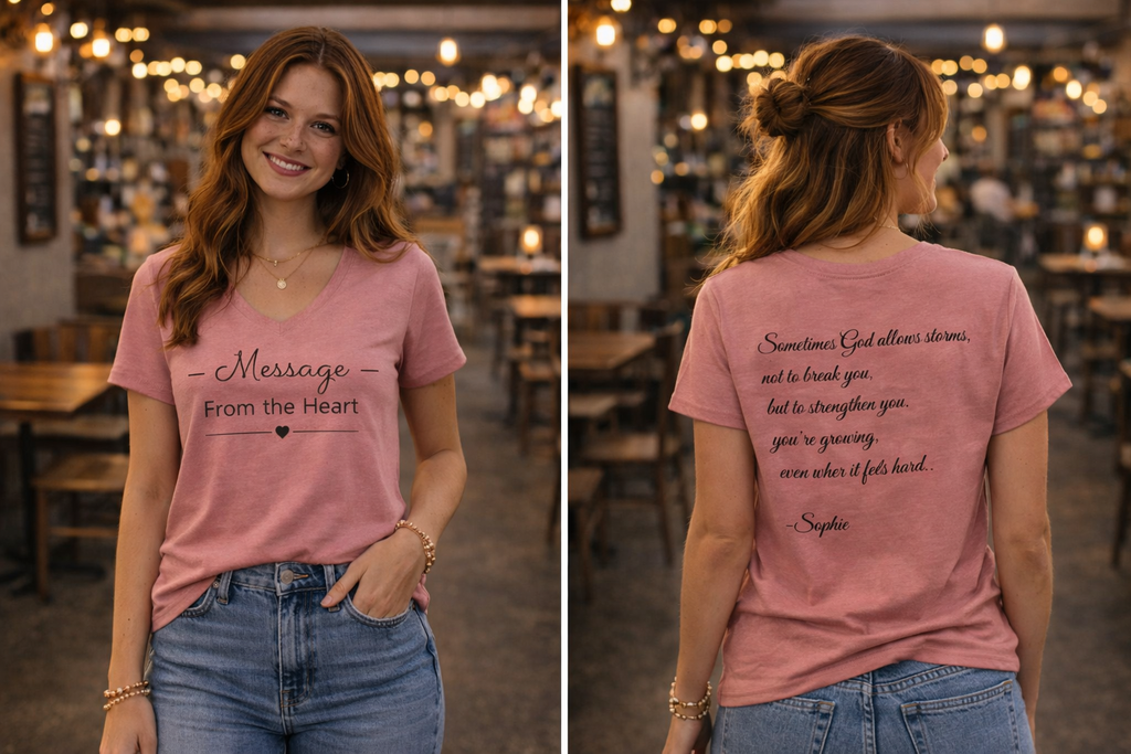 Grace Over Noise – Message From The Heart Encouragement Shirt : Sometimes God allows storms, not to break you, but to strengthen you, you're growing, even when it feels hard.