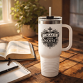 Grace Over Noise – Message From the Heart Christian Tumbler 40oz Insulated Travel Mug