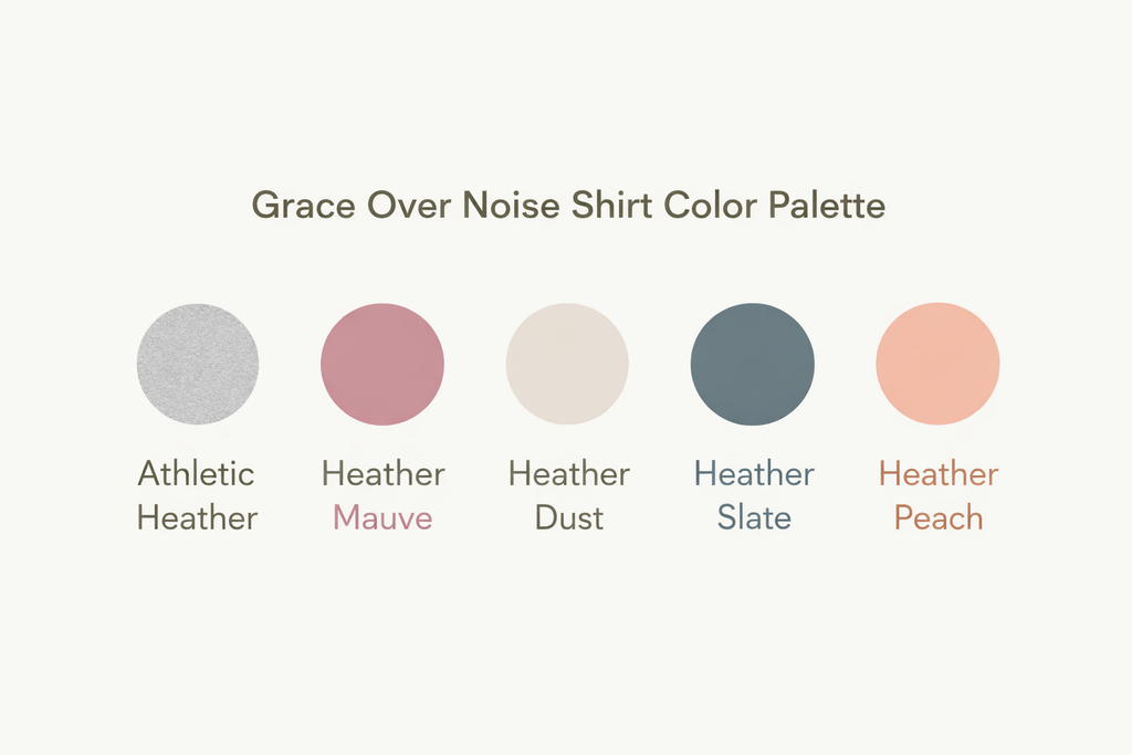 Grace Over Noise – Message From The Heart Encouragement Shirt : Sometimes God allows storms, not to break you, but to strengthen you, you're growing, even when it feels hard.