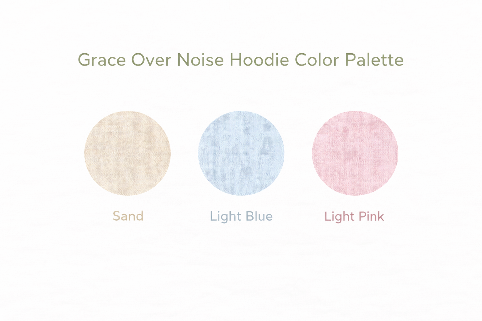 Grace Over Noise Cozy Faith Hoodie light color – Christian Encouragement Sweatshirt