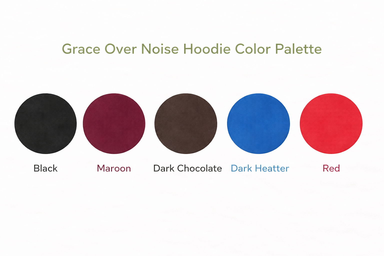 Grace Over Noise Cozy Faith Hoodie Dark Color – Christian Encouragement Sweatshirt